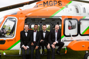 Members of the A&E team in MAPGAS helicopter