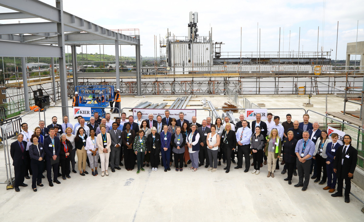 Attendees of the topping out ceremony