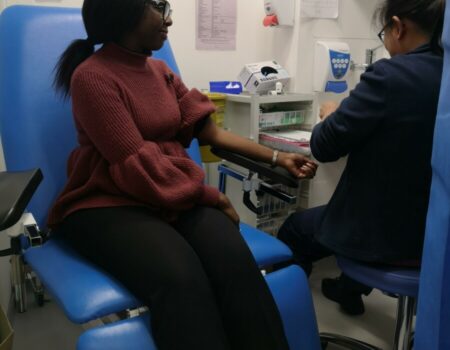 Patient having testing