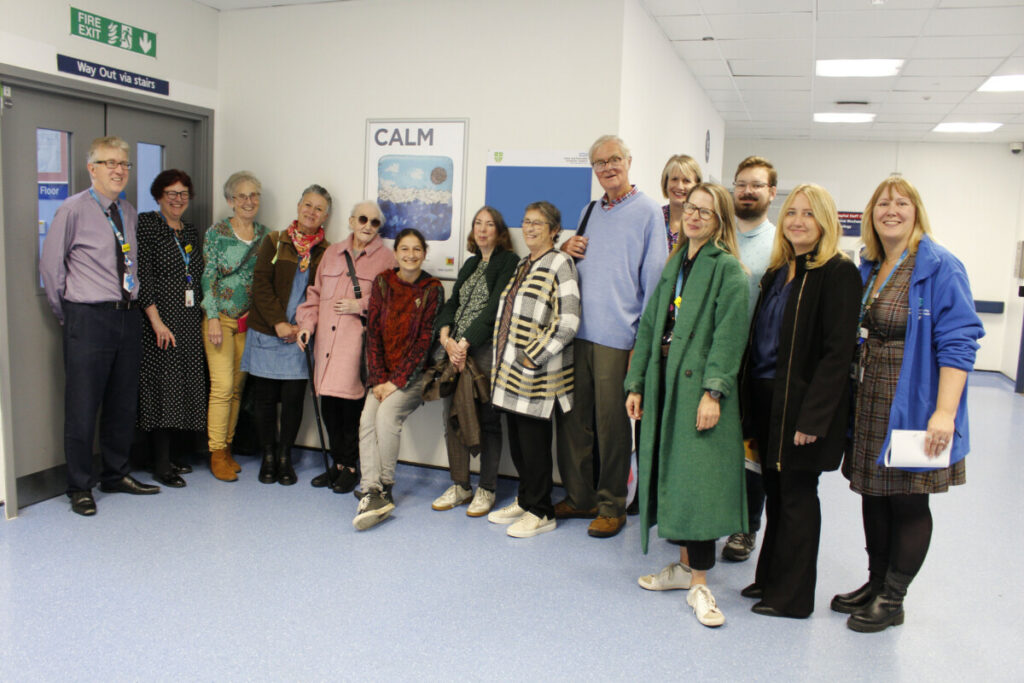 Staff with Open Art Box particpants at Luton and Dunstable University Hospital