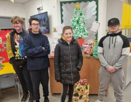 Presents being delivered to the hospital