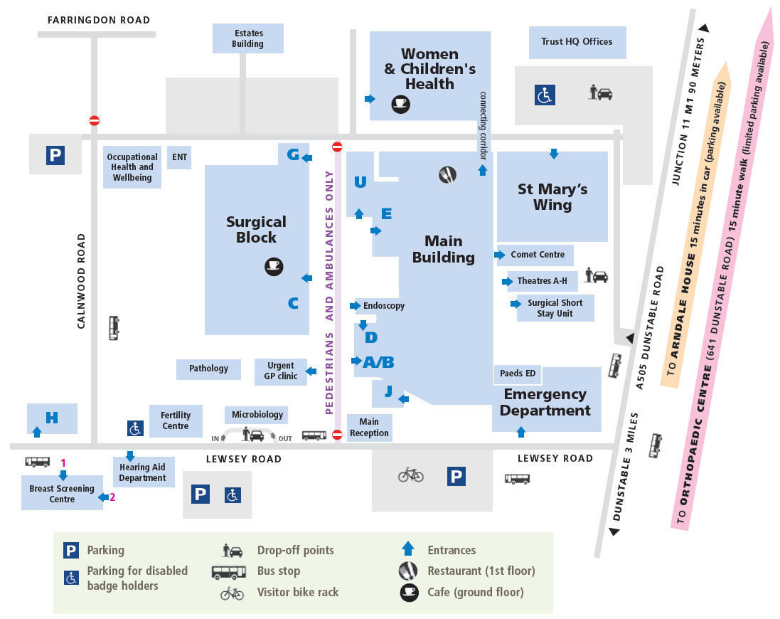 Changes to main patient drop-off point on Lewsey Road at the L&D ...