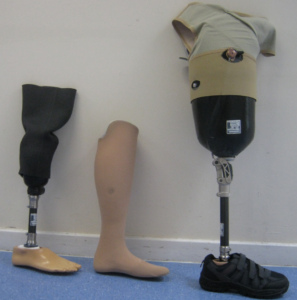 Different types of foot and leg protheses