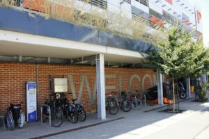 App Bikes parked outside the carpark