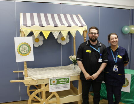 Warren and Jacqueline with the DAISY cart