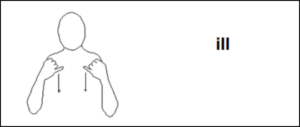 Makaton sign for ill 